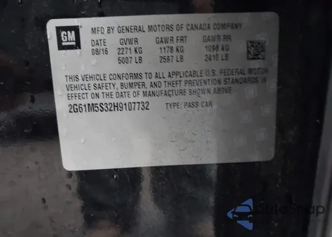 2017 Cadillac Xts Luxury from USA, damaged, VIN 2G61M5S32H9107732